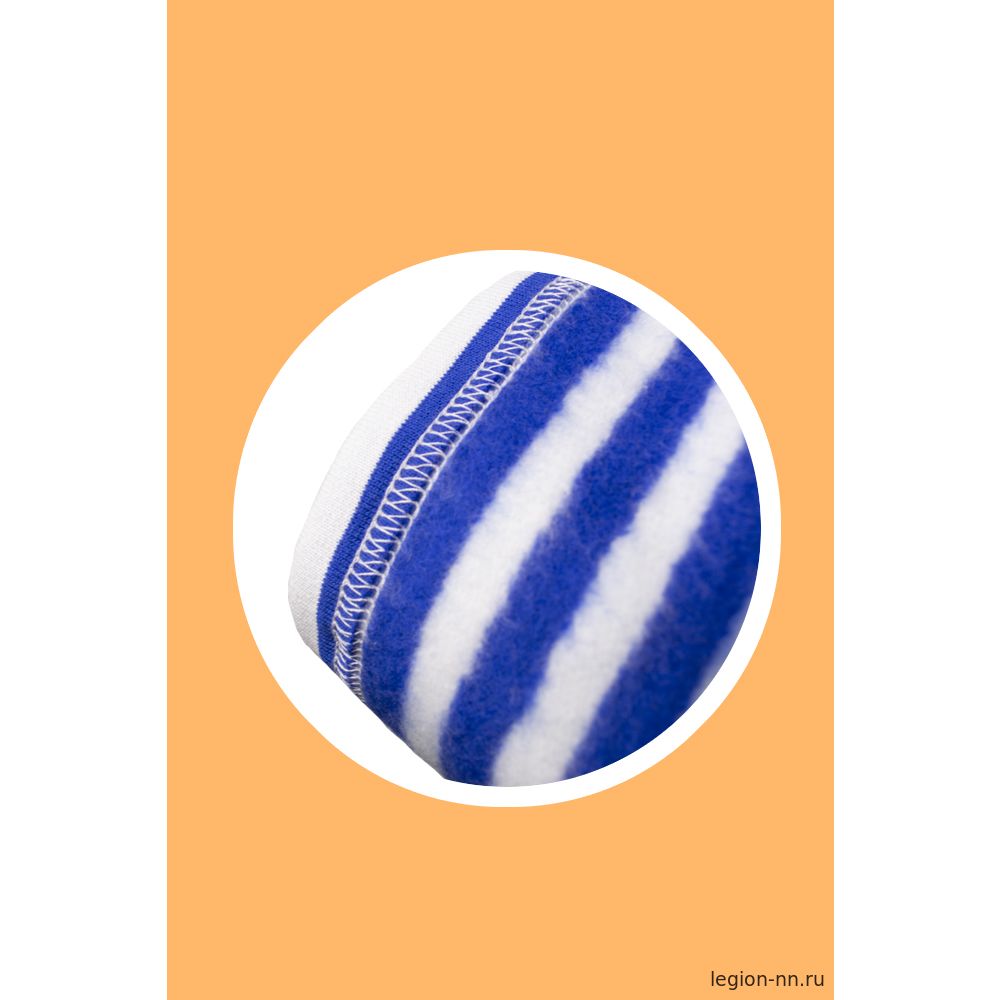 Тельняшка с начесом (трехнитка) цв. голубой, изображение 3