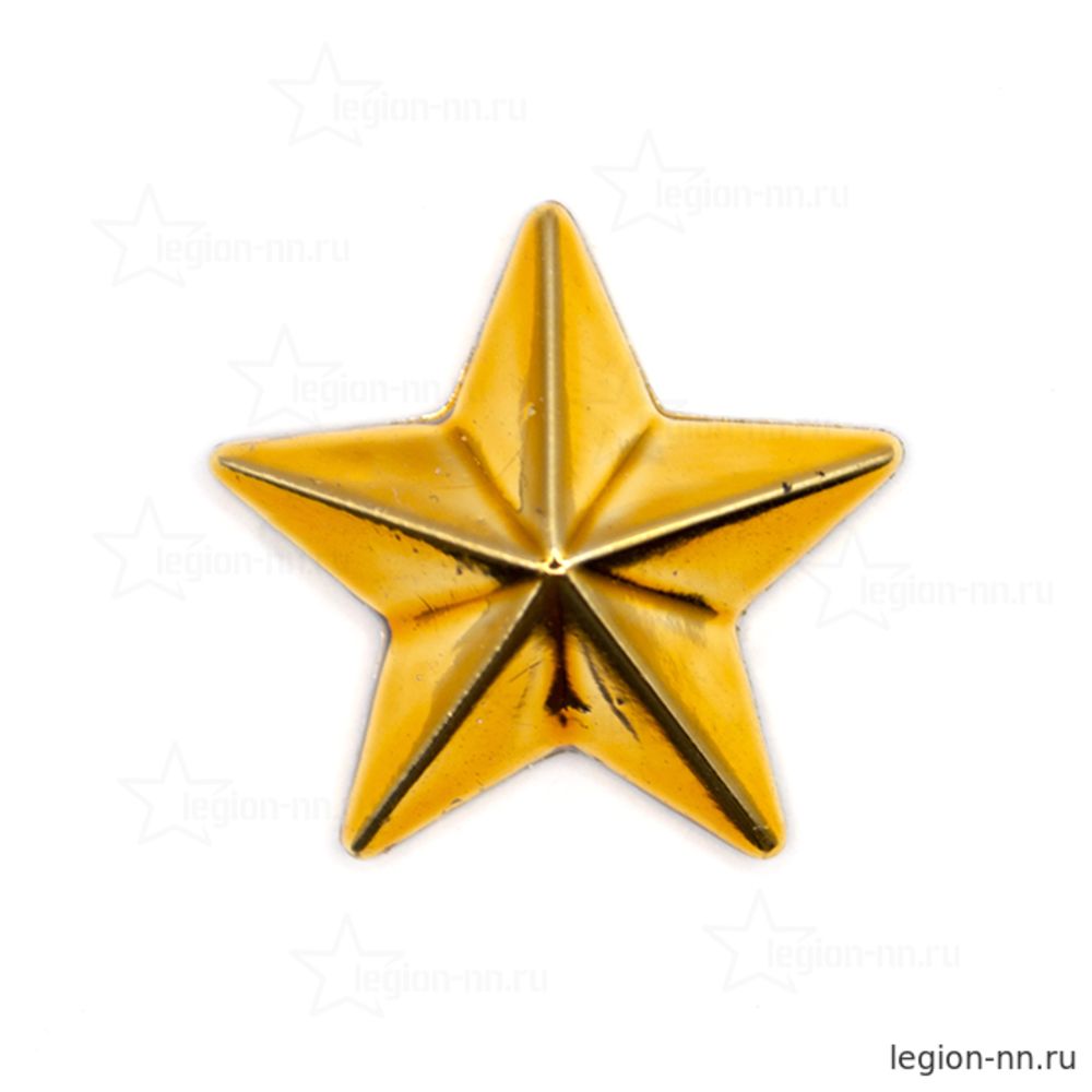 Звезда на погоны пласт. 20 мм зол., изображение 1