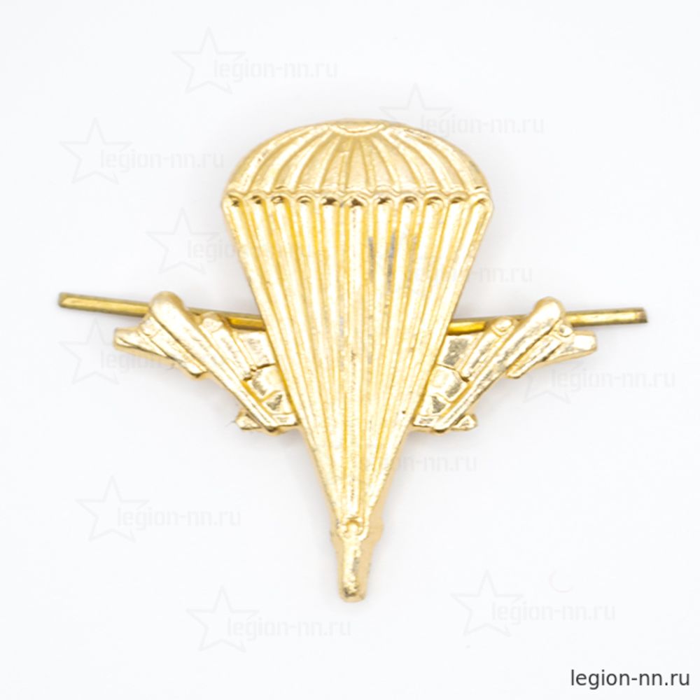 Эмблема петличная металлическая ВДВ нового образца золото, изображение 1