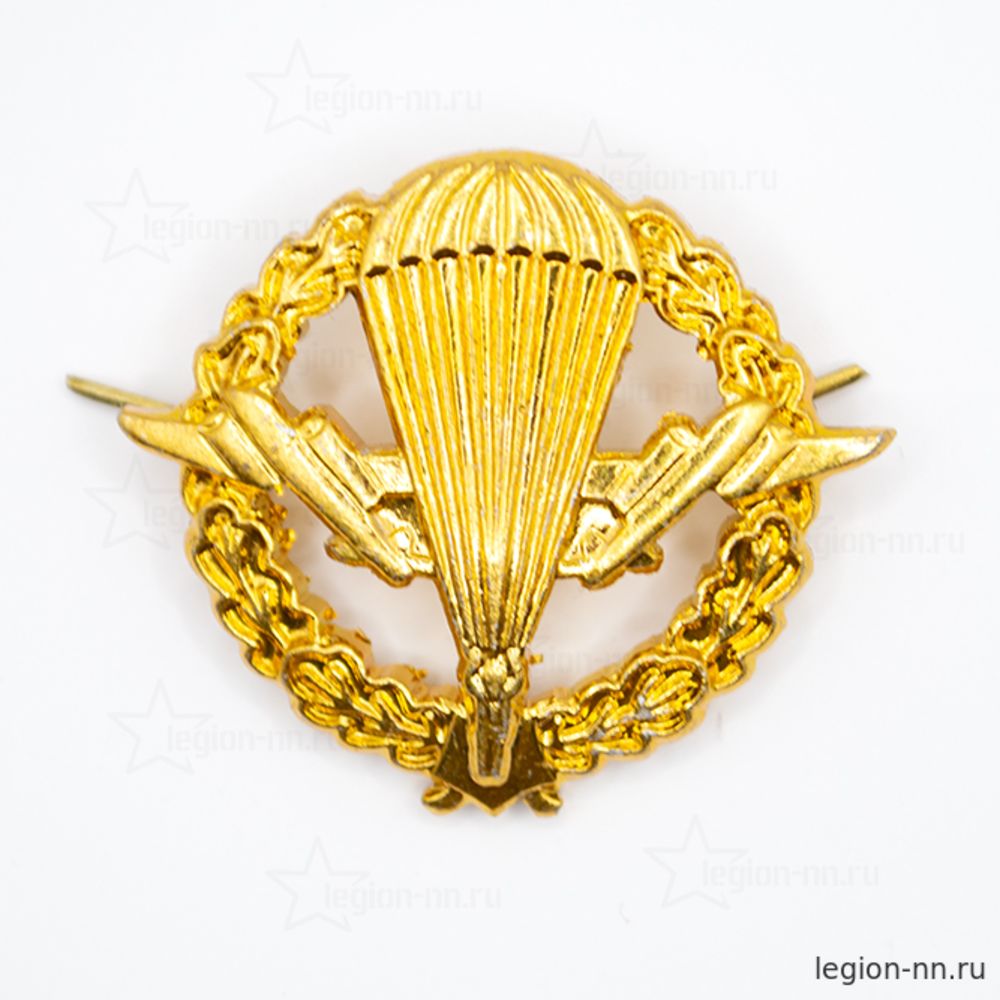 Эмблема петличная металлическая ВДВ старого образца, золотой, изображение 1