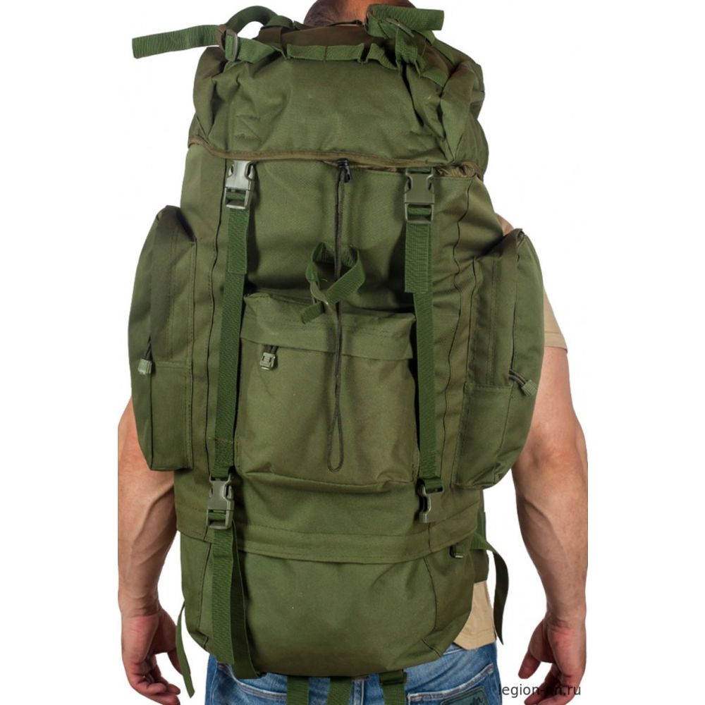 Рюкзак Викинг с каркасом 110л цв. олива, изображение 2