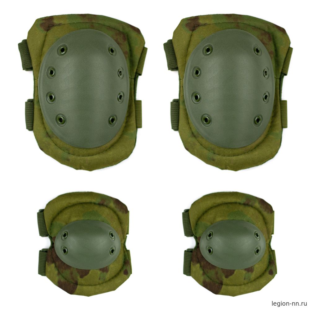 Тактические защитные наколенники и налокотники универсальные O-Form (цв. мох)