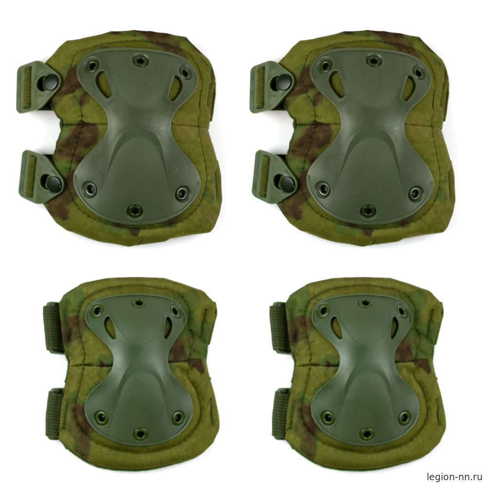 Тактические защитные наколенники и налокотники универсальные X-Form (цв. мох)