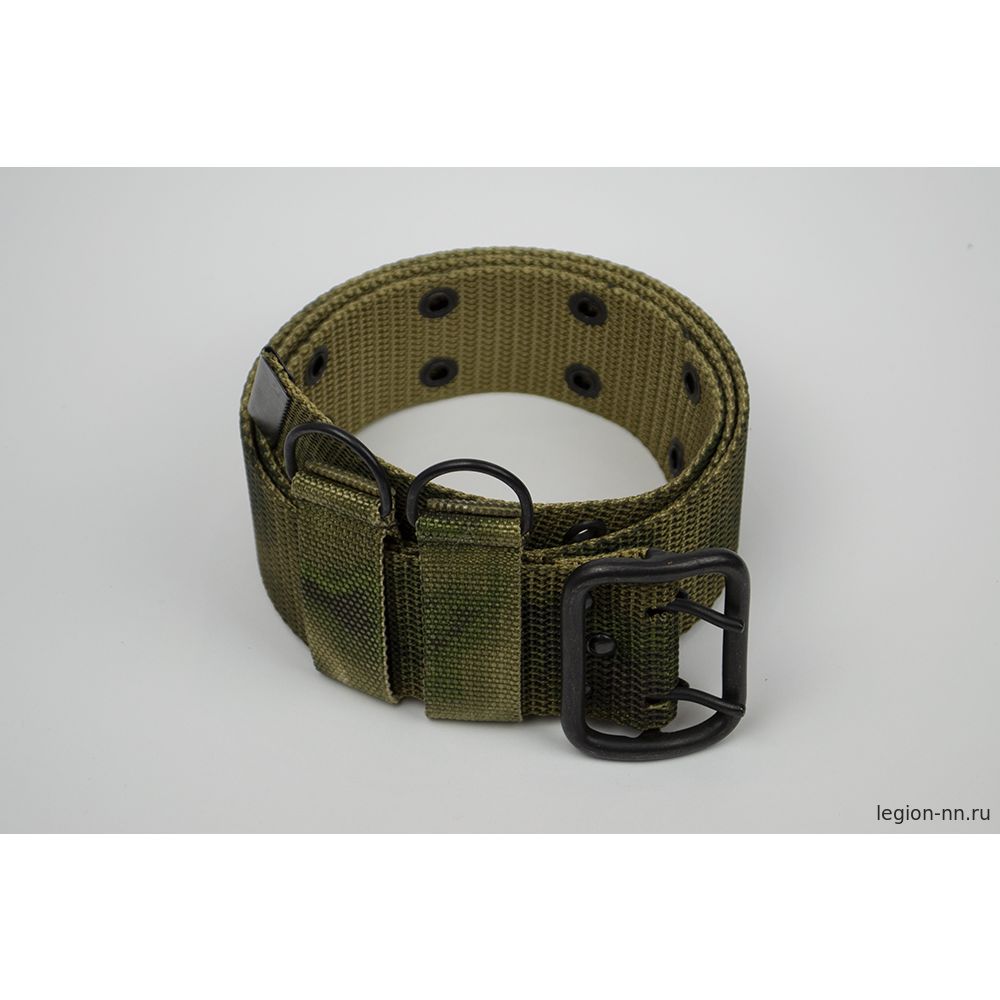 Ремень МО тесьма двухшпеньковый с мет. пряжкой (цв. мох), изображение 1