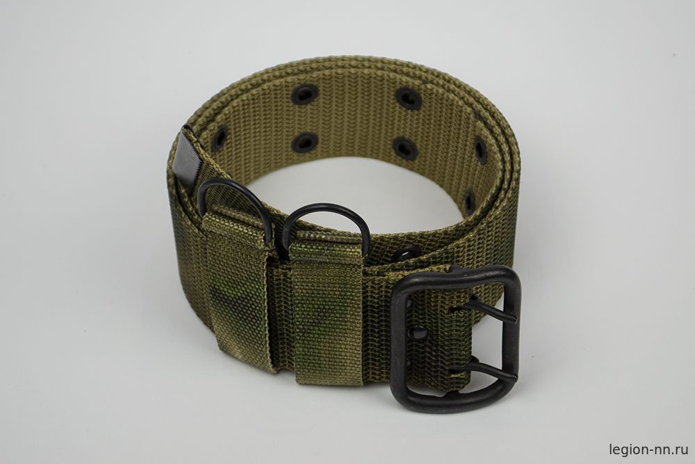 Ремень МО тесьма двухшпеньковый с мет. пряжкой (цв. мох)